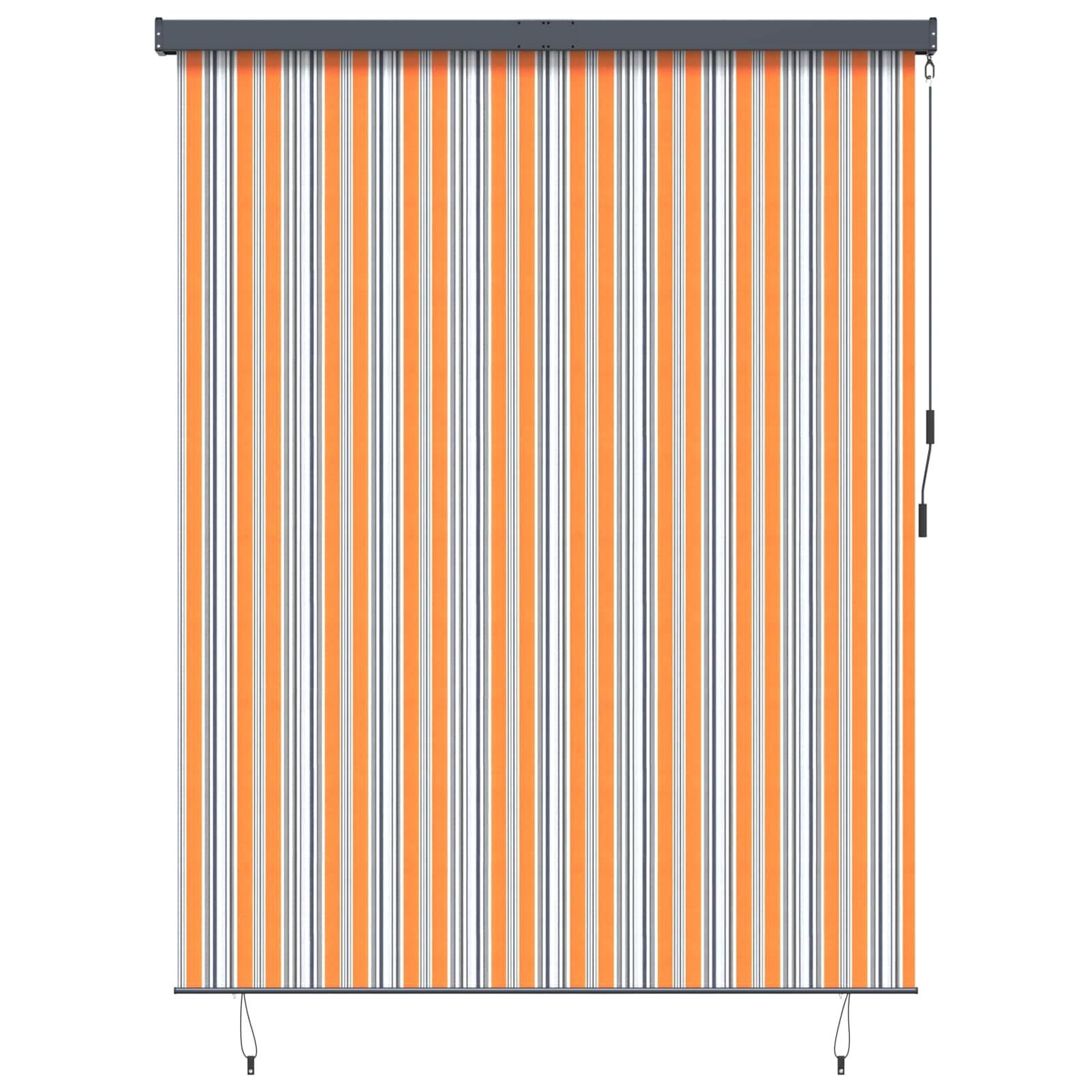 vidaXL Rollo Gelb und Blau 200 x 250 cm Stoff und Aluminium