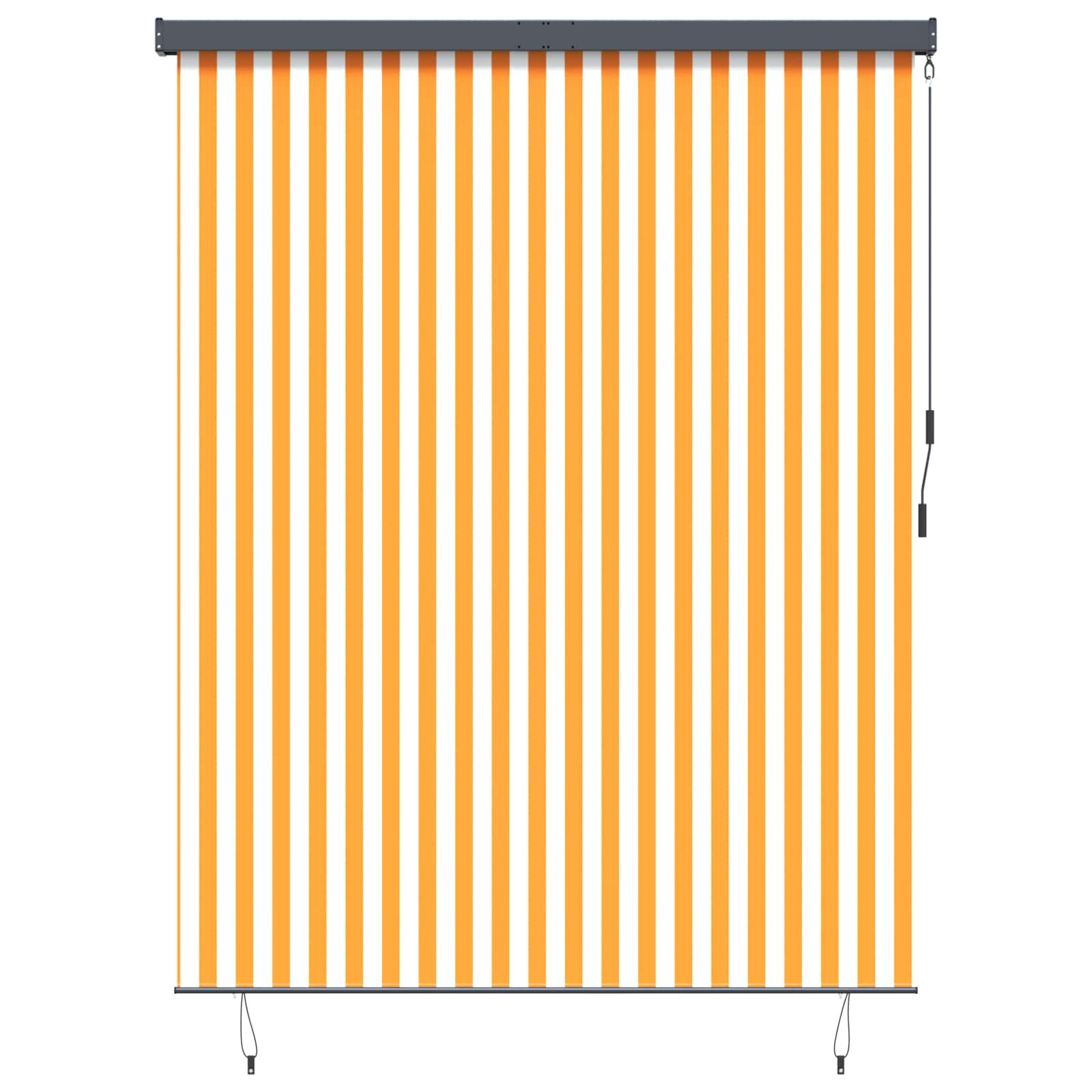 vidaXL Rollo Weiß und Orange 200 x 250 cm Stoff und Aluminium