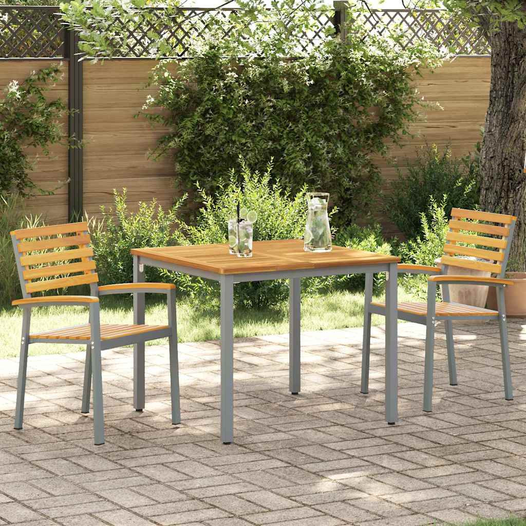 vidaXL Gartenstuhl 2 pcs Braun 56 x 57 x 87 cm Massivholz Akazie