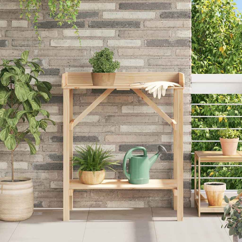 vidaXL Pflanztisch Natur 75 x 40 x 90 cm Massives Kiefernholz