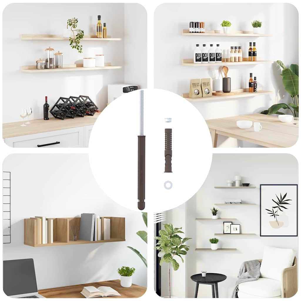 vidaXL Schwebende Regalträger 12 pcs Beige Ø12 x 190 mm Stahl