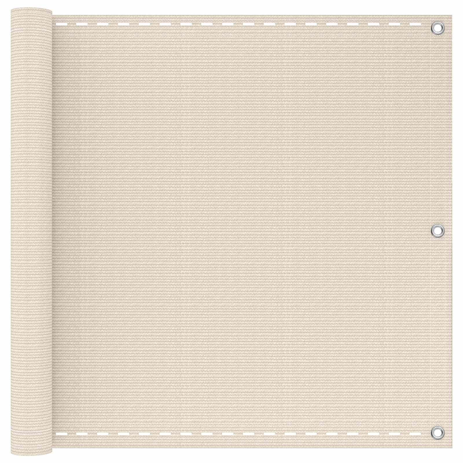 vidaXL Balkonsichtschutz Creme 75 x 700 cm HDPE und Aluminium