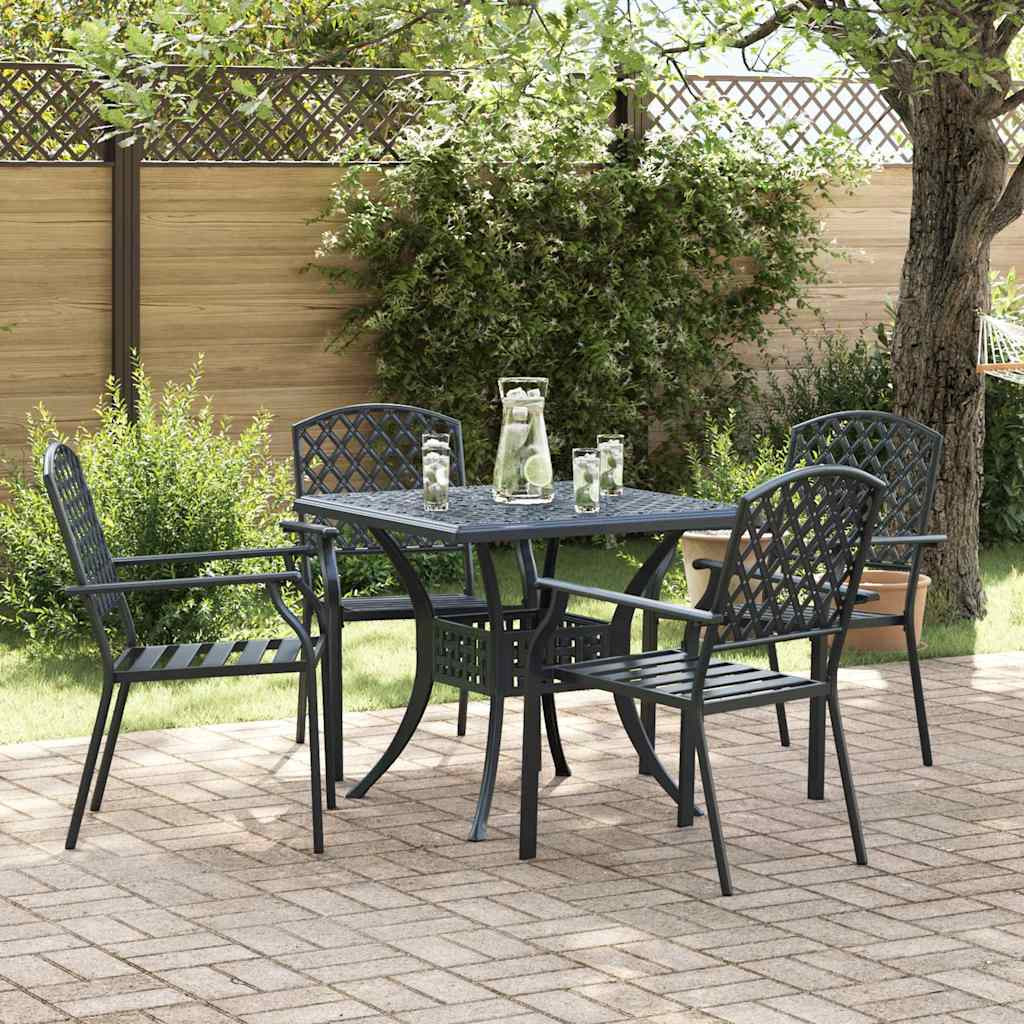 vidaXL Gartenstuhl 4 pcs Anthrazit 56 x 65 x 89 cm Stahl