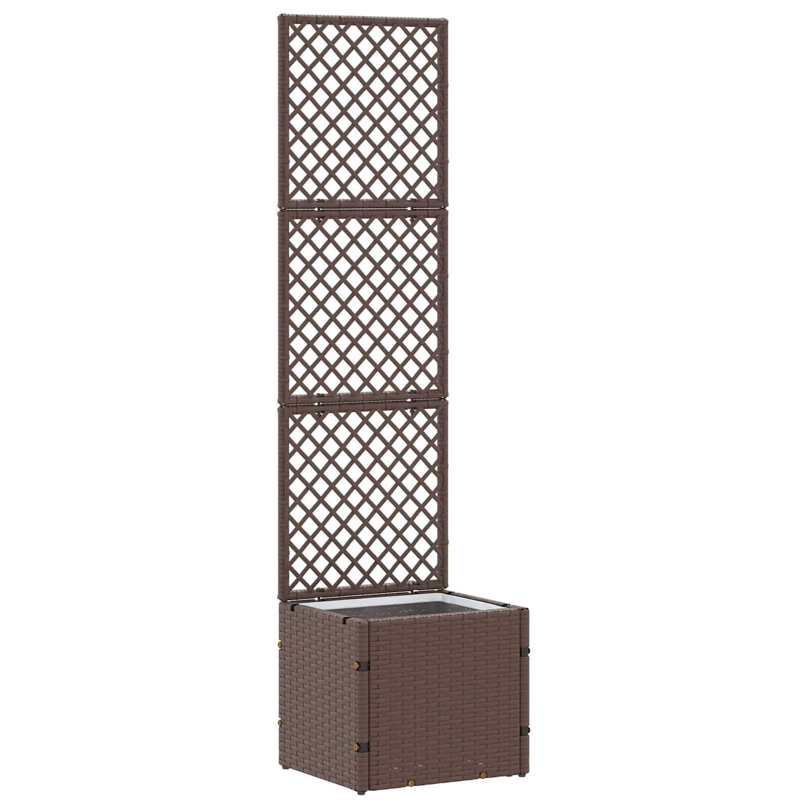 vidaXL Garten-Spalier-Pflanzer Braun 35 x 30 x 135 cm Metall