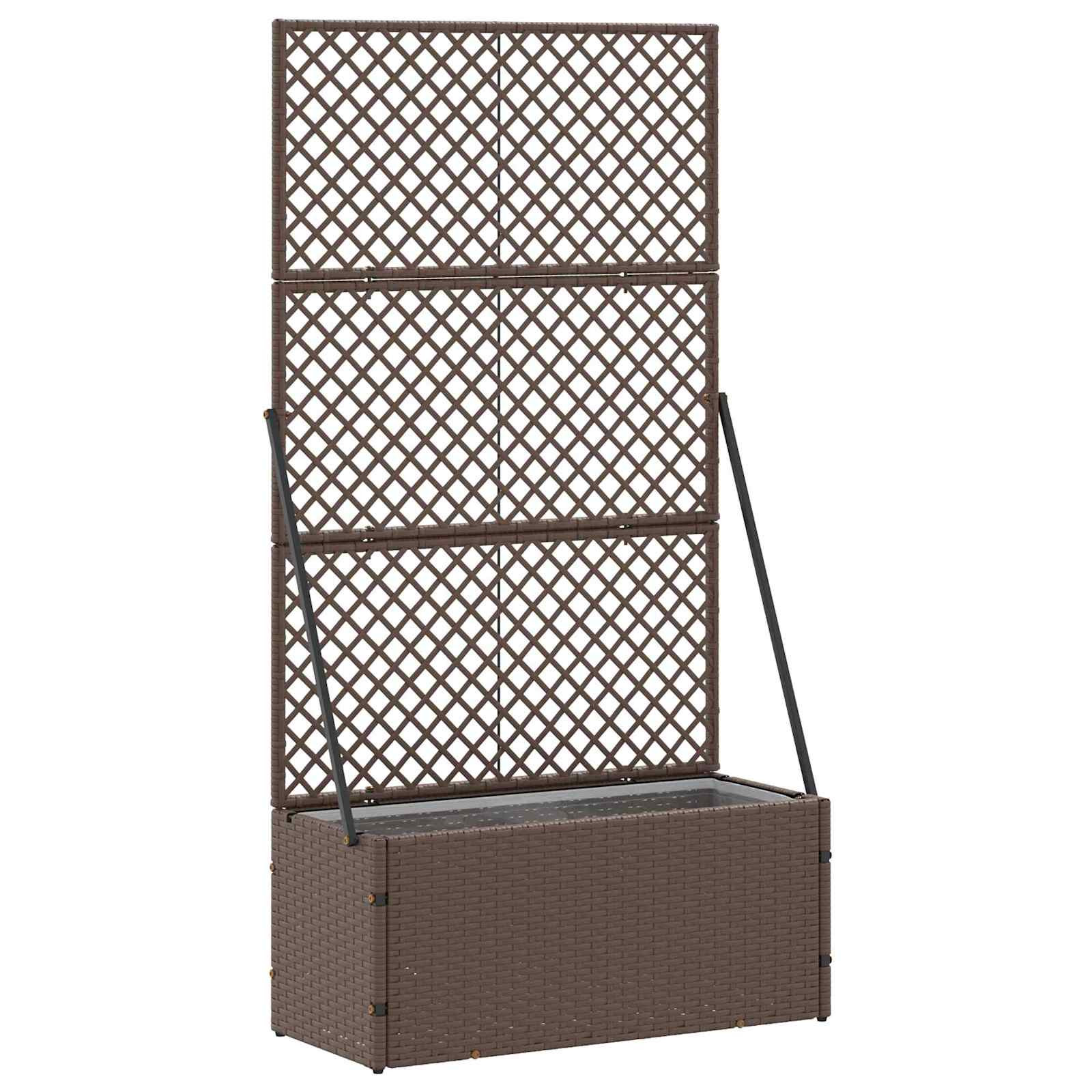 vidaXL Garten-Spalier-Pflanzer Braun 70 x 30 x 135 cm Metall