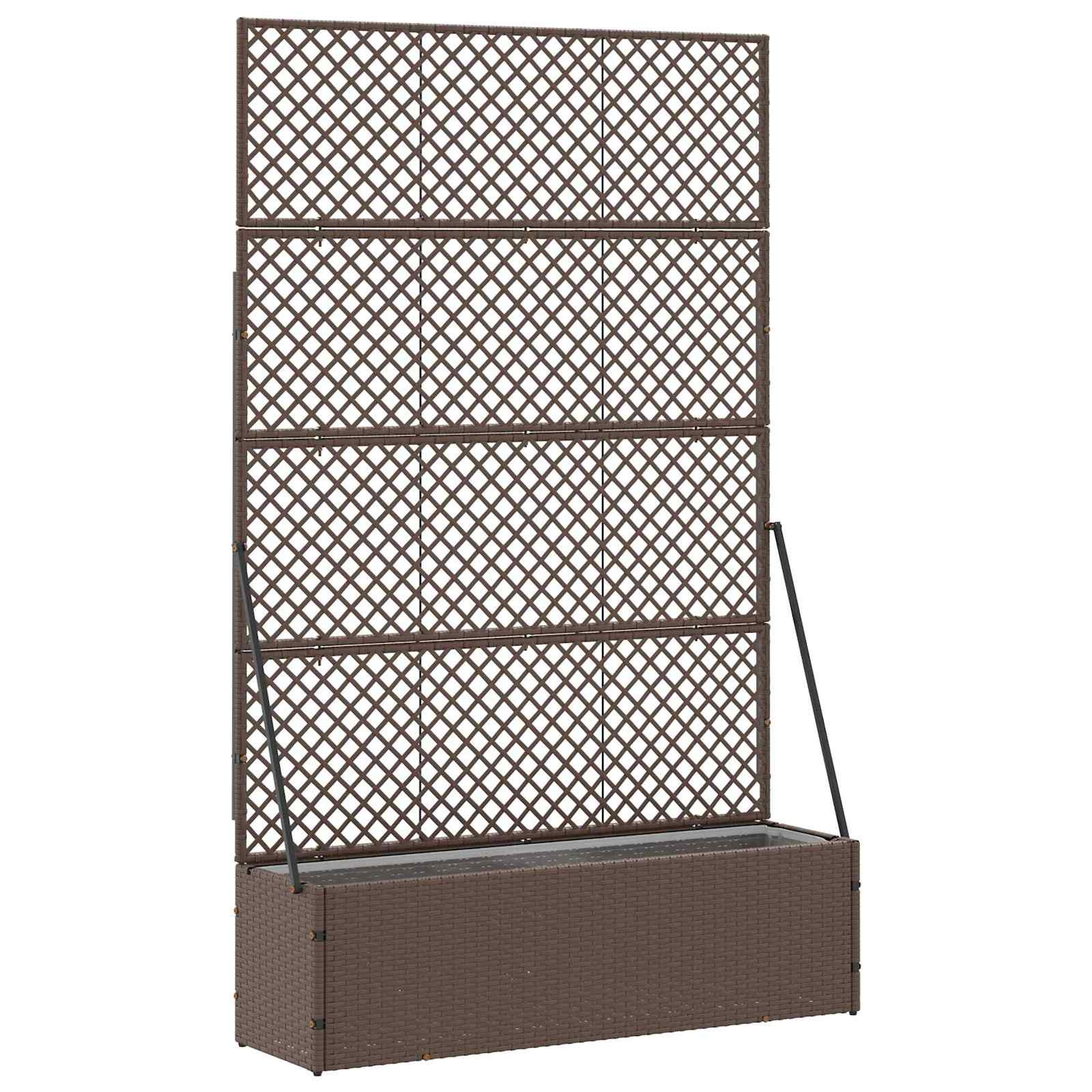 vidaXL Garten-Spalier-Pflanzer Braun 105 x 30 x 170 cm Metall