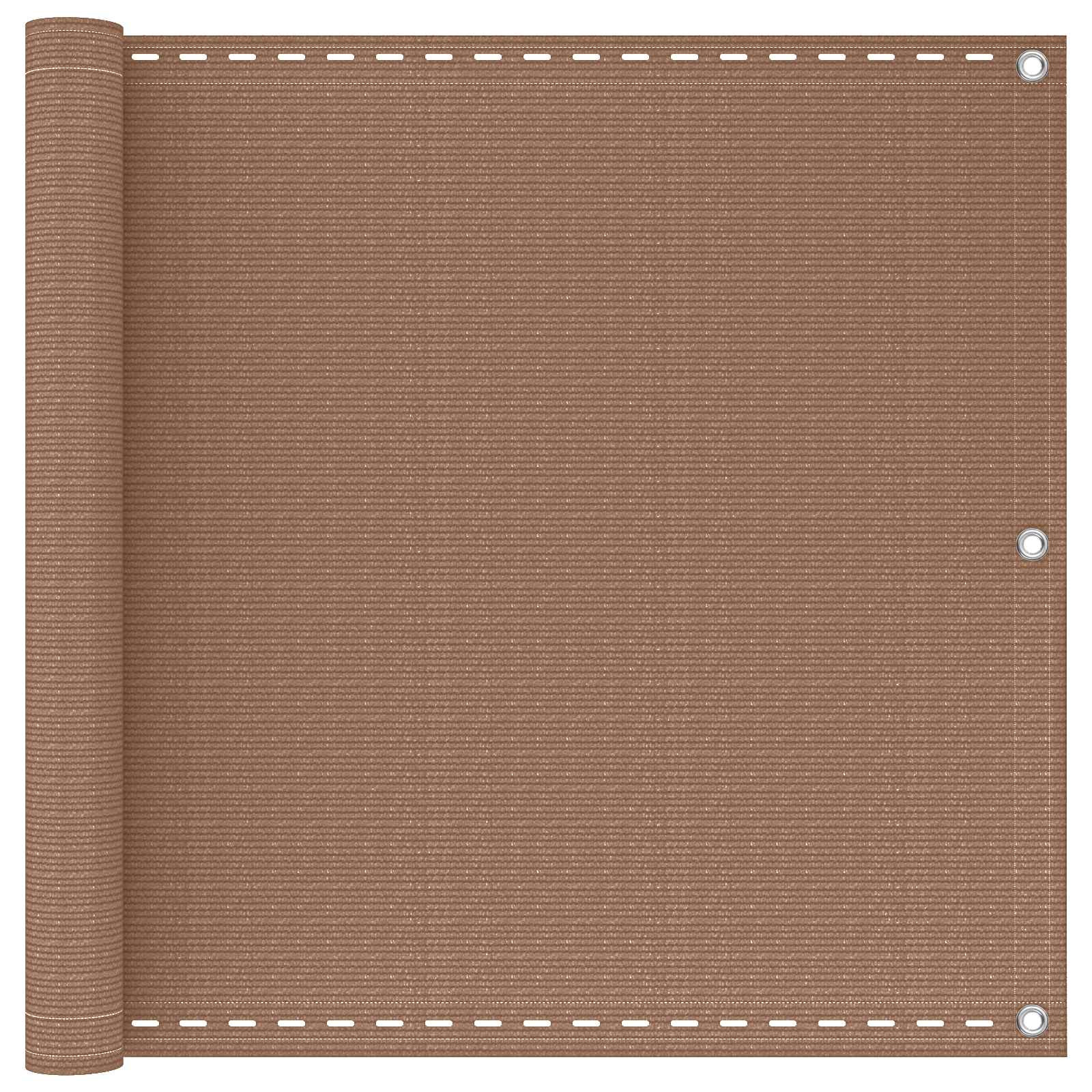 vidaXL Balkonsichtschutz Taupe 75 x 1000 cm HDPE und Aluminium