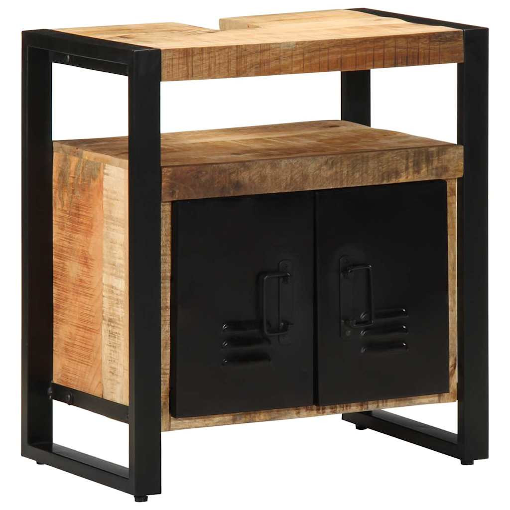 vidaXL Badezimmerschrank Braun 55 x 35 x 60 cm Massivholz Mango