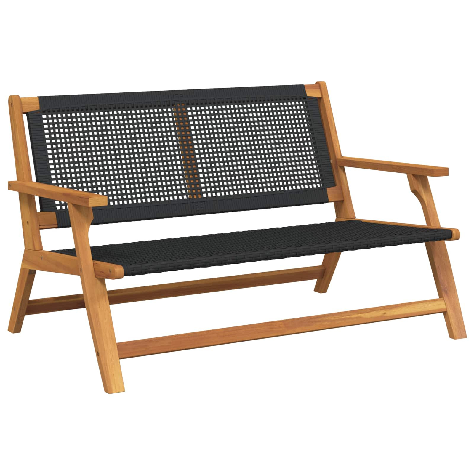 vidaXL Garten Relax Bank Schwarz Massivholz Akazie
