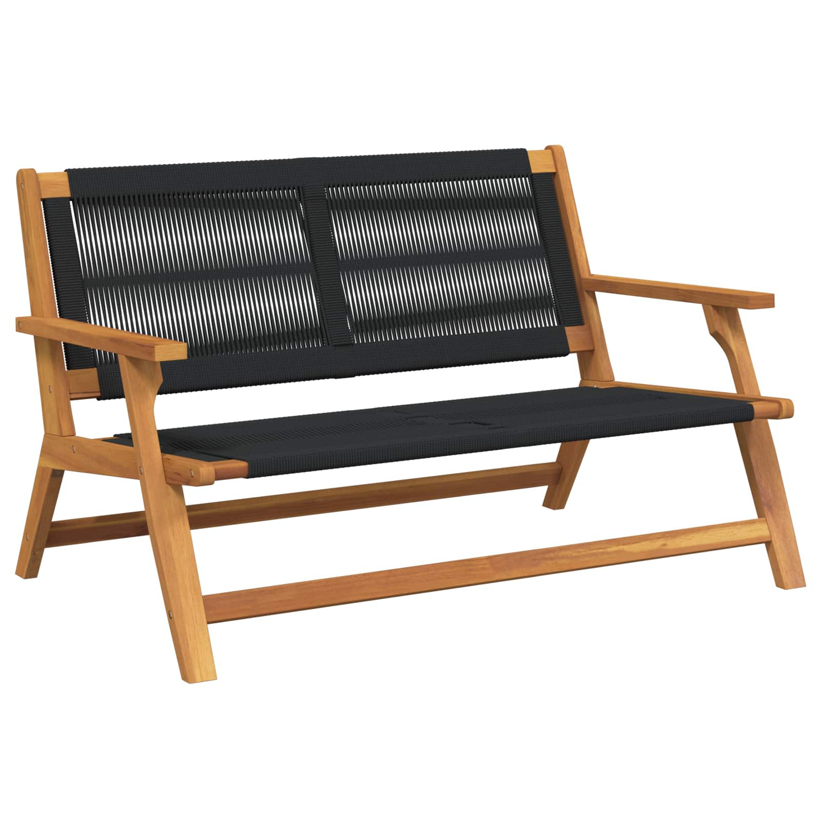 vidaXL Garten Relax Bank Schwarz Massivholz Akazie