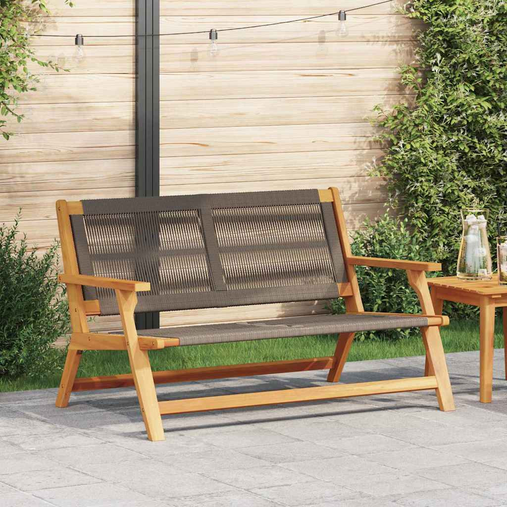 vidaXL Garten Relax Bank Grau Massivholz Akazie