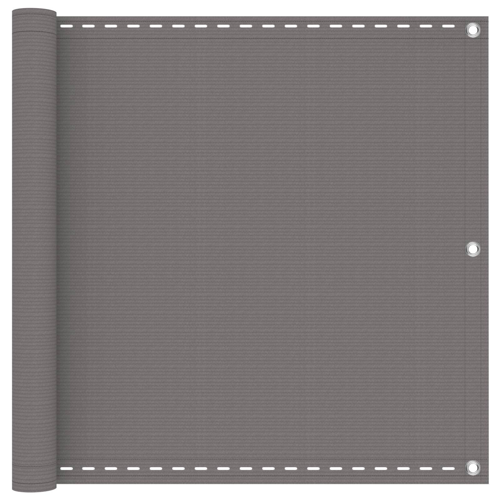 vidaXL Balkonsichtschutz Hellgrau 75 x 1000 cm HDPE und Aluminium