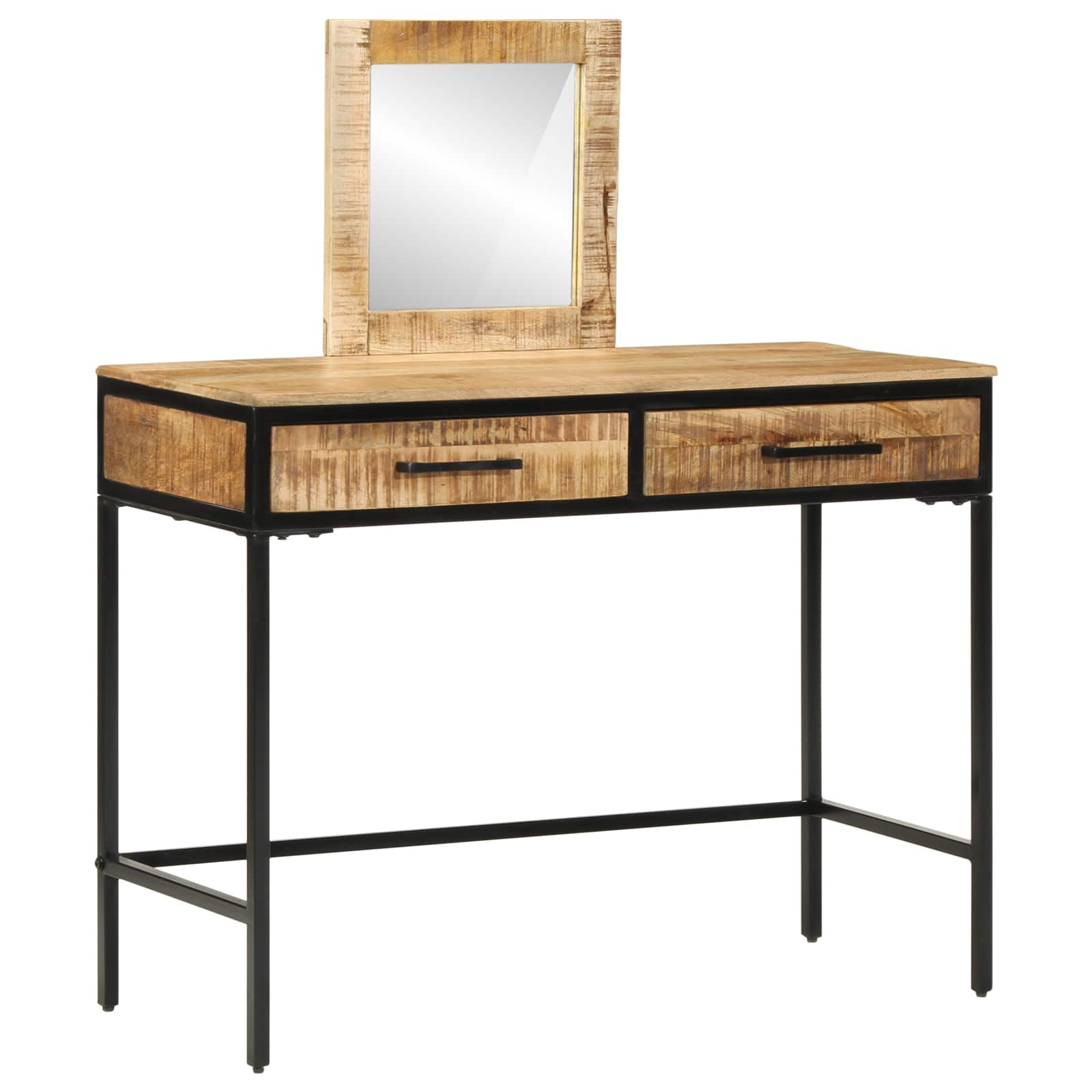 vidaXL Schminktisch Braun 100 x 40 x 120 cm Massivholz Mango