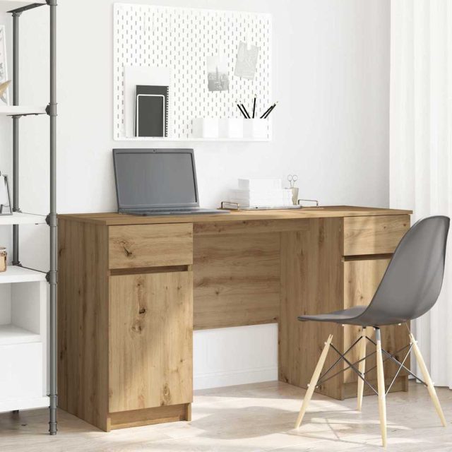 vidaXL Schreibtisch Artisan-Eiche Holzwerkstoff 140 x 49 x 76 cm