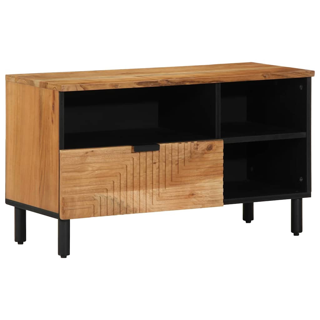 vidaXL TV-Schränk mit Regal Braun 80 x 33 x 46 cm Massivholz Mango