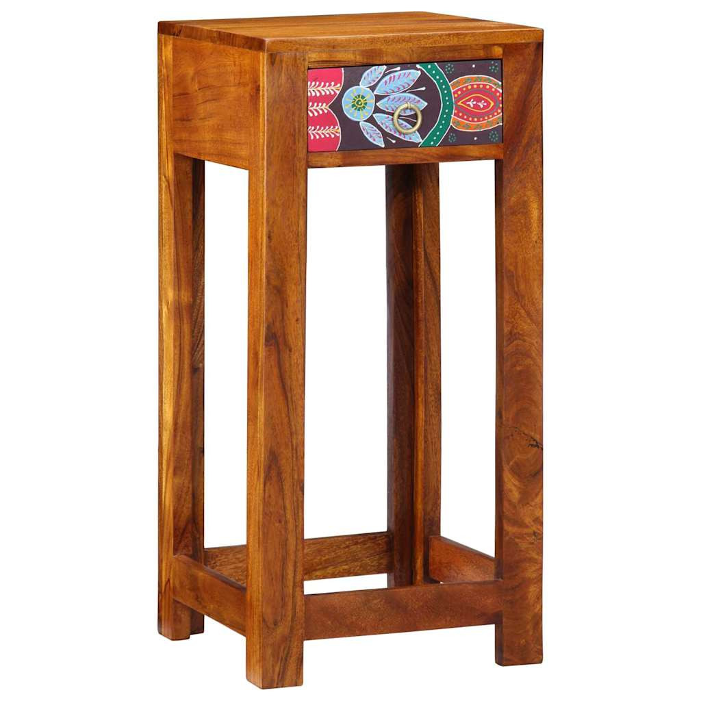 vidaXL Florale Endtabelle mit Schubladen Braun 35 x 35 x 75 cm