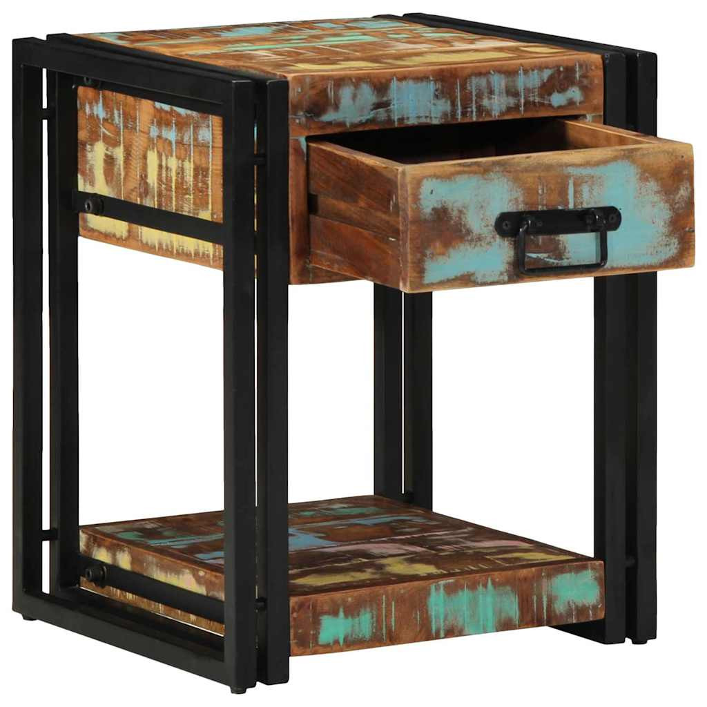 vidaXL Nachttisch 40 x 40 x 50 cm Massives upgecyceltes Holz