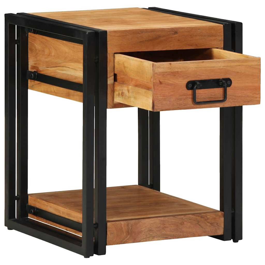 vidaXL Nachttisch Braun 40 x 40 x 50 cm Massivholz Akazie