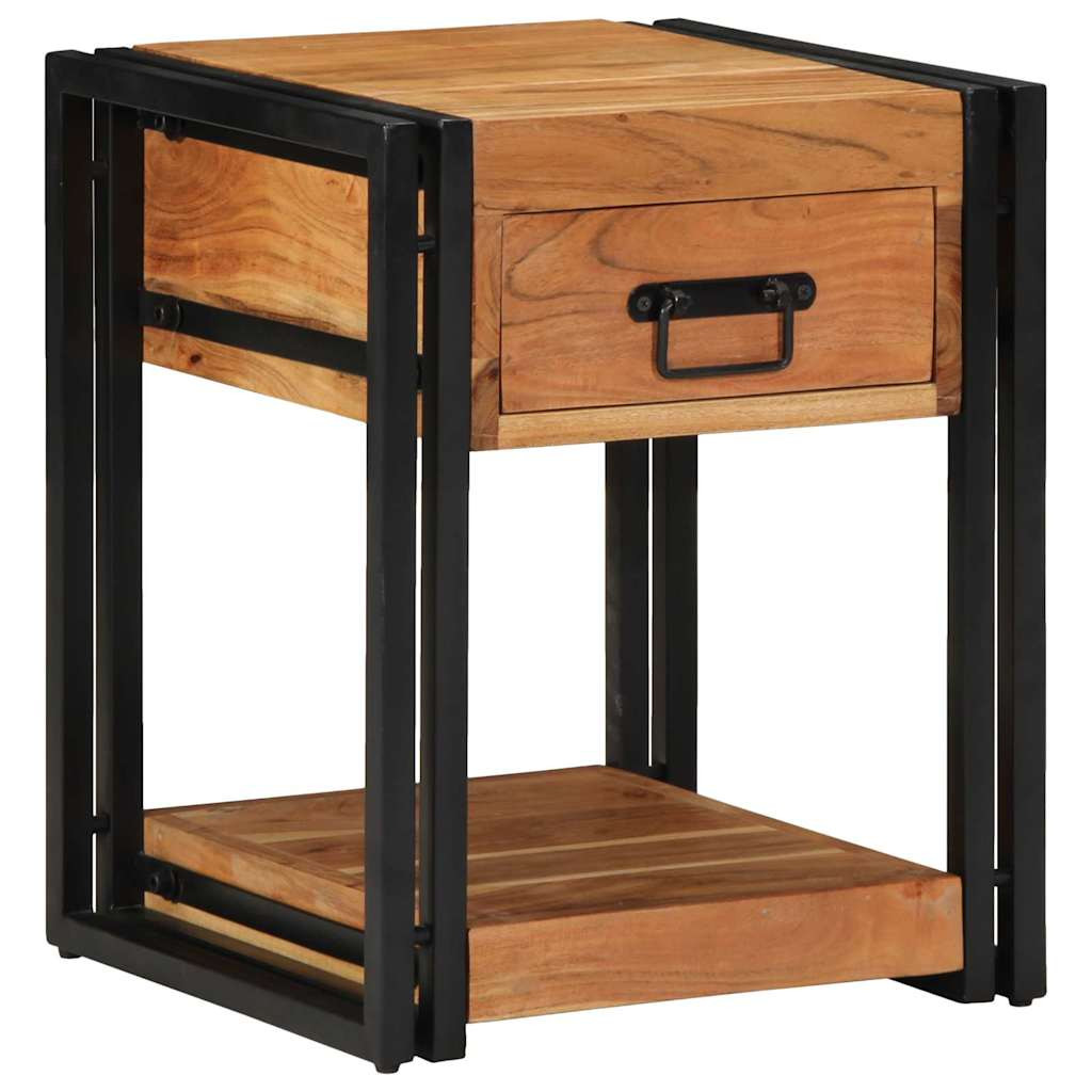 vidaXL Nachttisch 2 pcs Braun 40 x 40 x 50 cm Massivholz Akazie