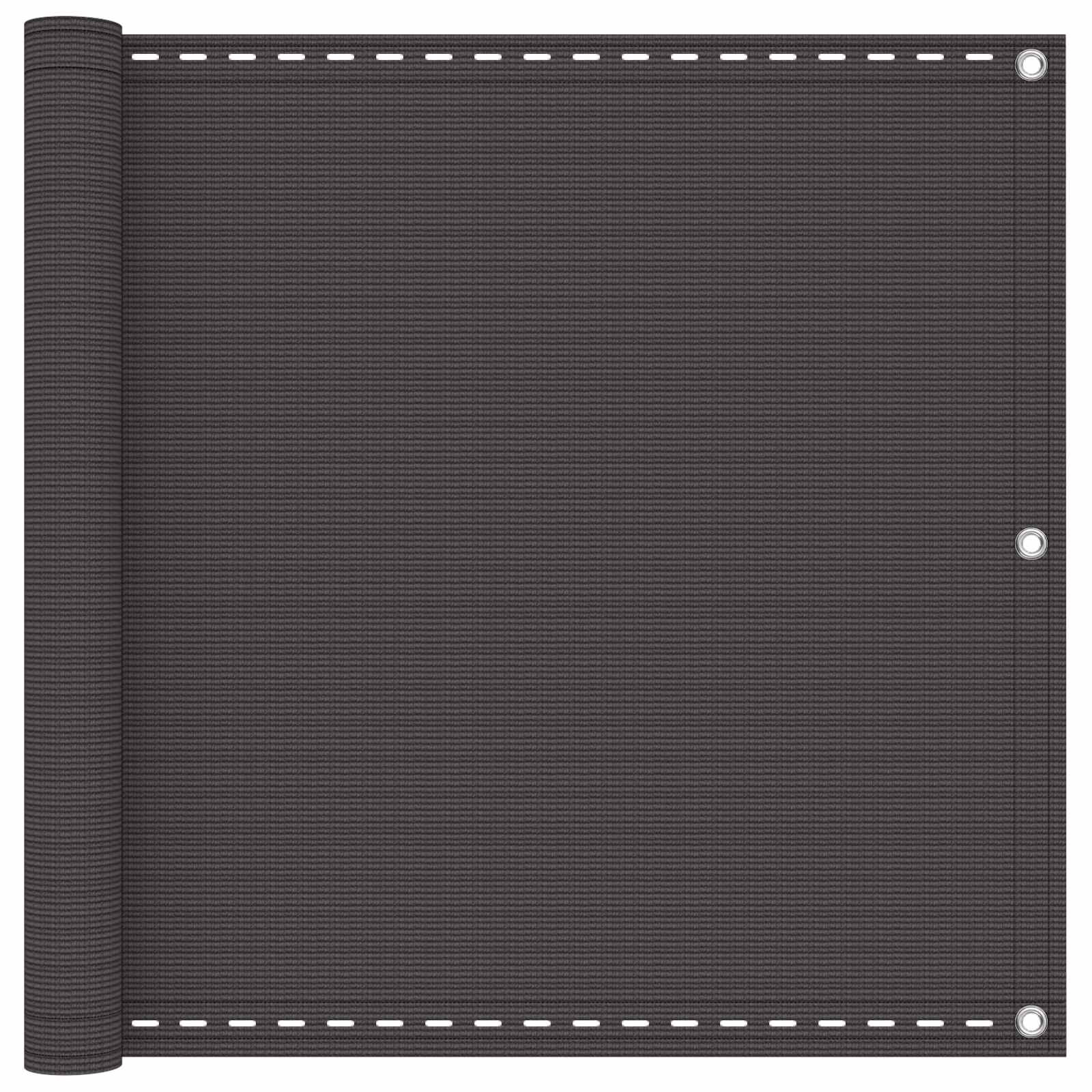 vidaXL Balkonsichtschutz Anthrazit 75 x 1200 cm HDPE und Aluminium