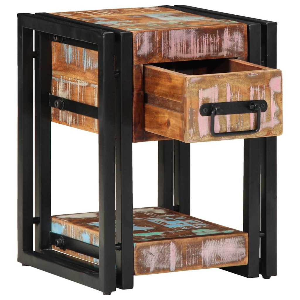vidaXL Nachttisch 30 x 30 x 40 cm Massives upgecyceltes Holz