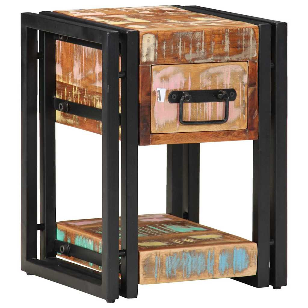 vidaXL Nachttisch 2 pcs 30 x 30 x 40 cm Massives upgecyceltes Holz