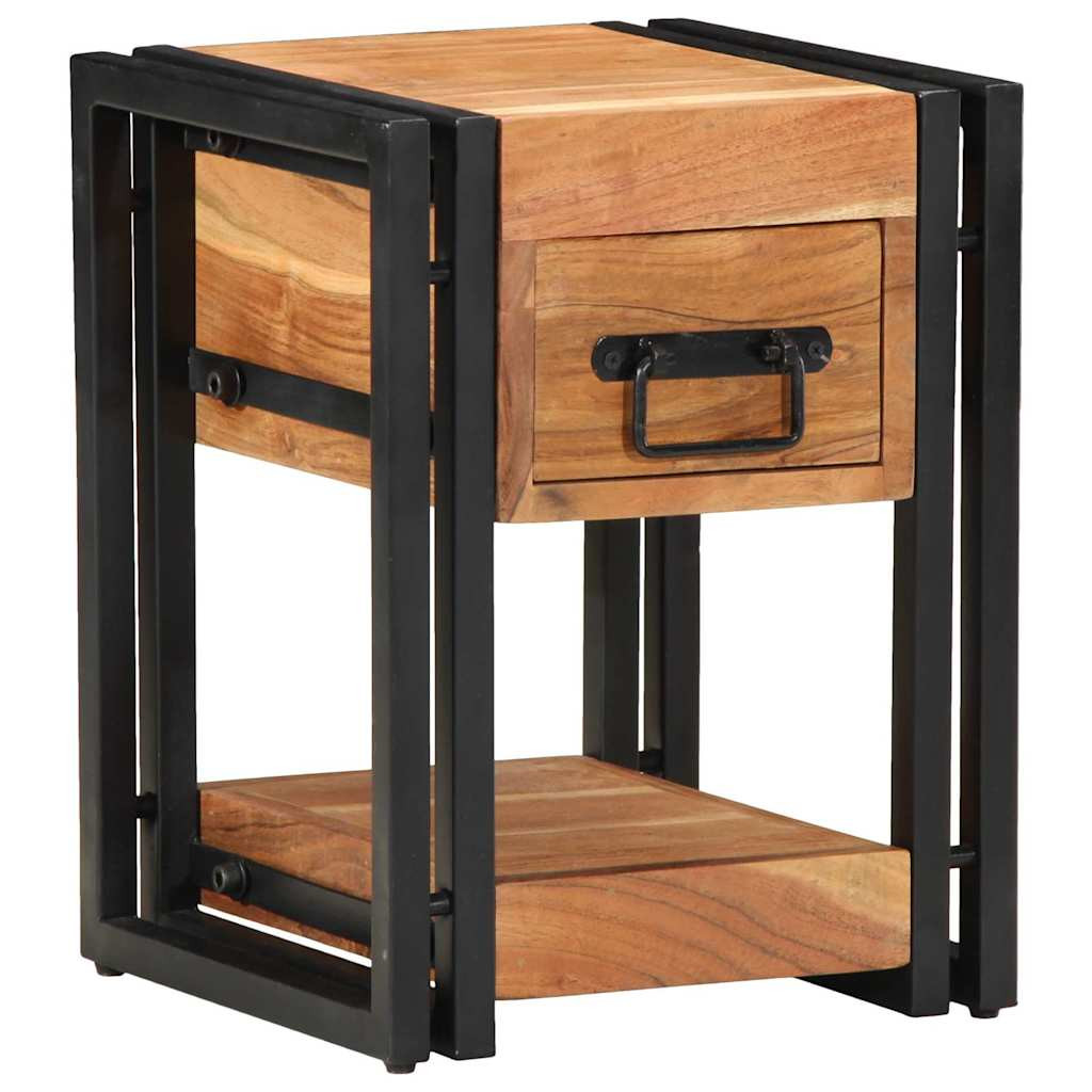vidaXL Nachttisch 2 pcs Braun 30 x 30 x 40 cm Massivholz Akazie