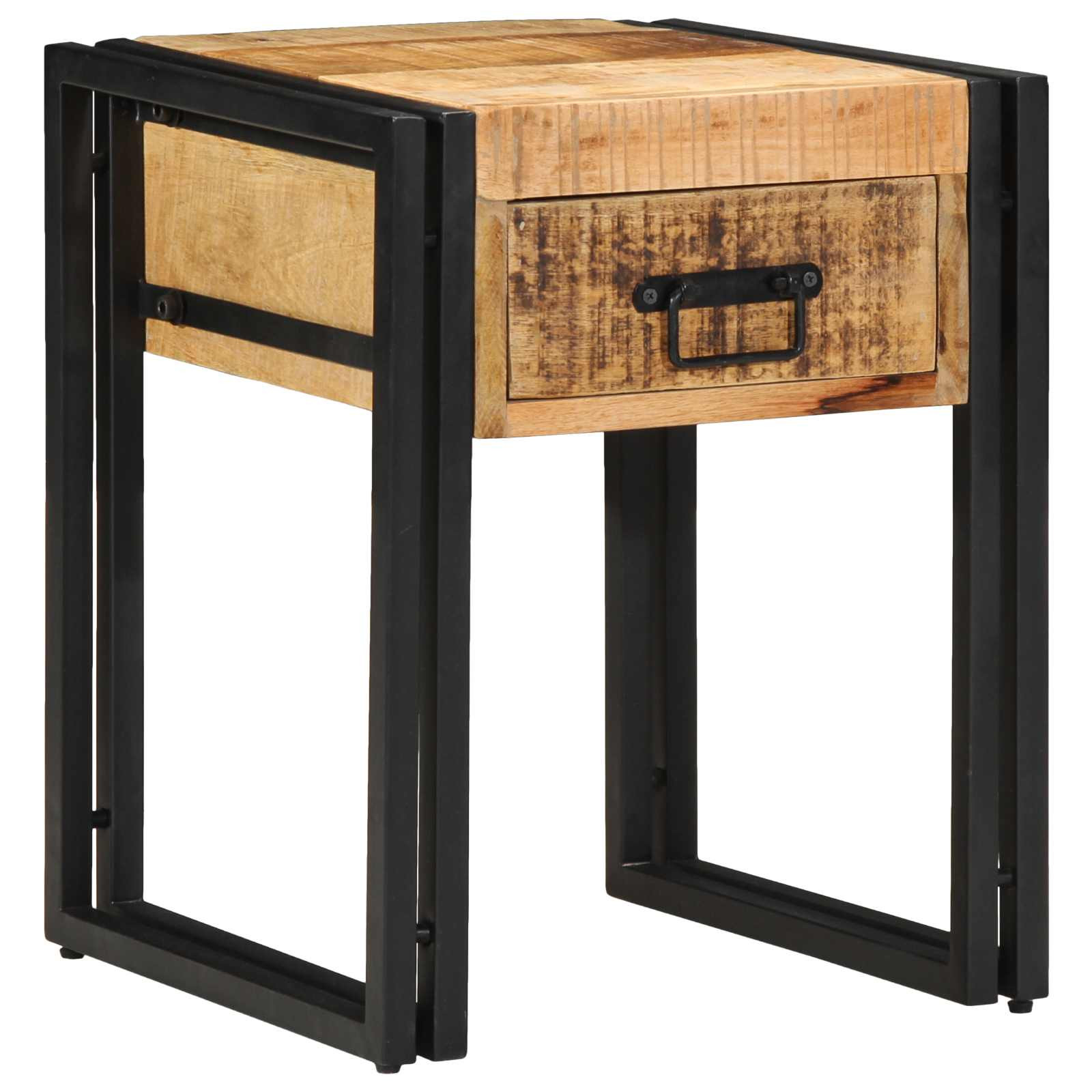 vidaXL Beistelltisch mit Schubladen 40 x 40 x 50 cm Massivholz Mango