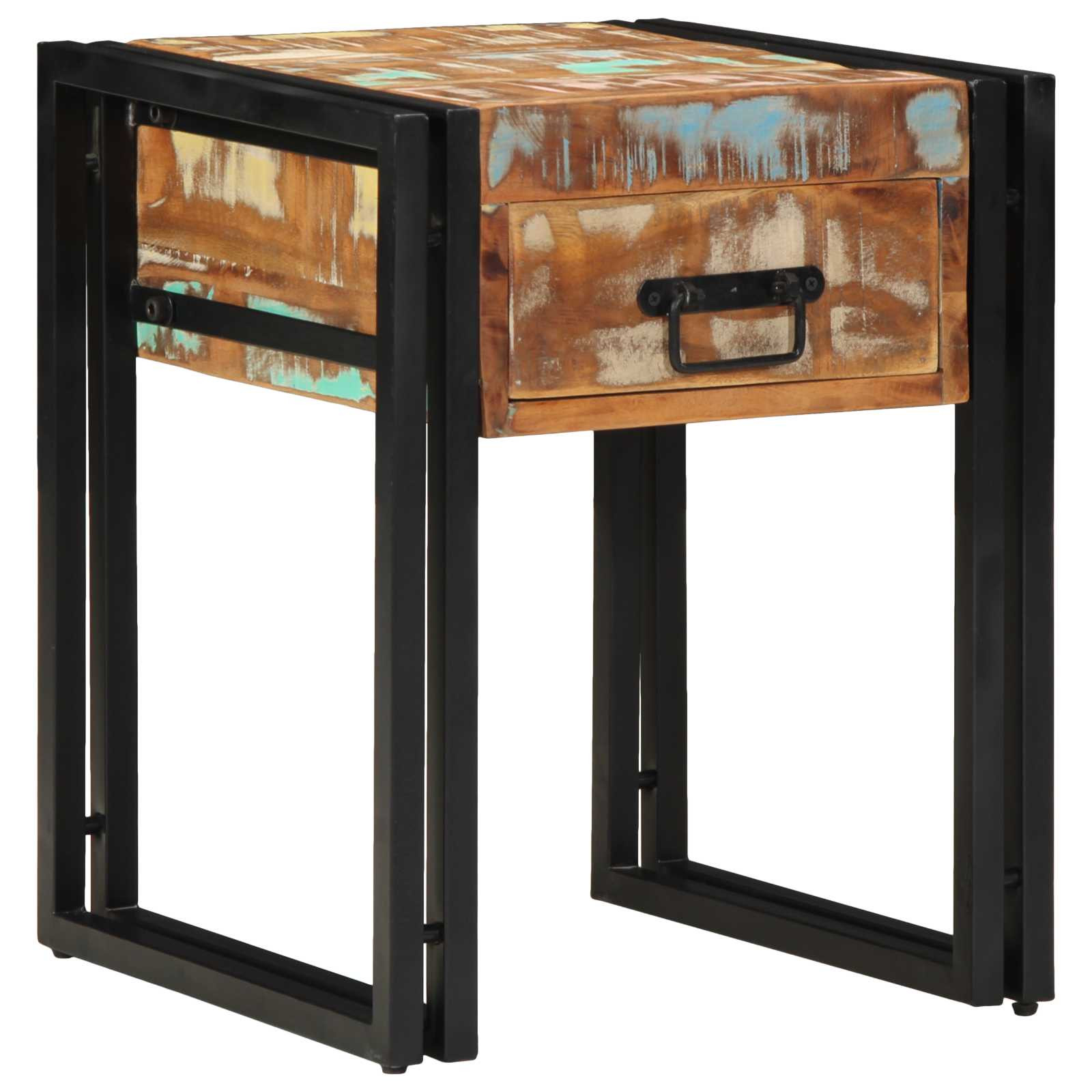 vidaXL Beistelltisch 40 x 40 x 50 cm Massives upgecyceltes Holz