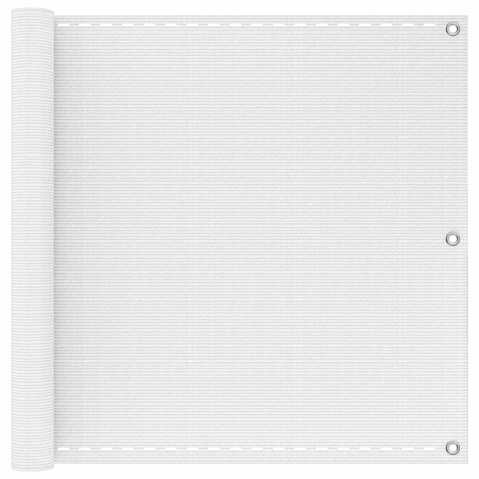 vidaXL Balkonsichtschutz Weiß 75 x 1200 cm HDPE und Aluminium