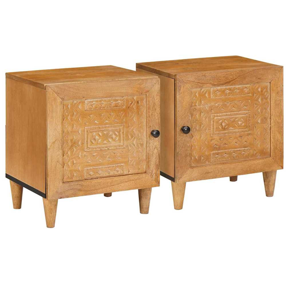vidaXL Nachttisch 2 pcs Hellbraun 80 x 50 x 40 cm Holzwerkstoff