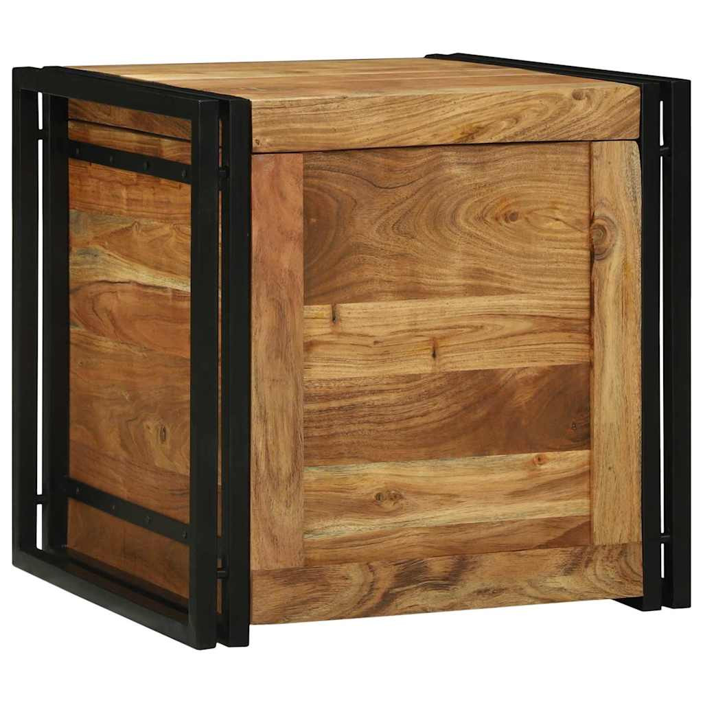 vidaXL Aufbewahrungsbox mit Speicher 50 x 50 x 50 cm Massivholz Akazie