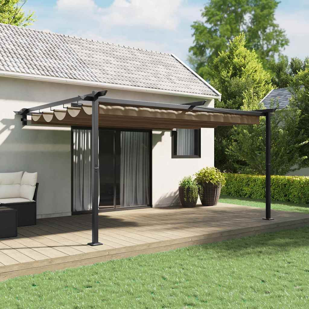 vidaXL Pavillon 400 x 300 x 200 cm Taupe Polyester