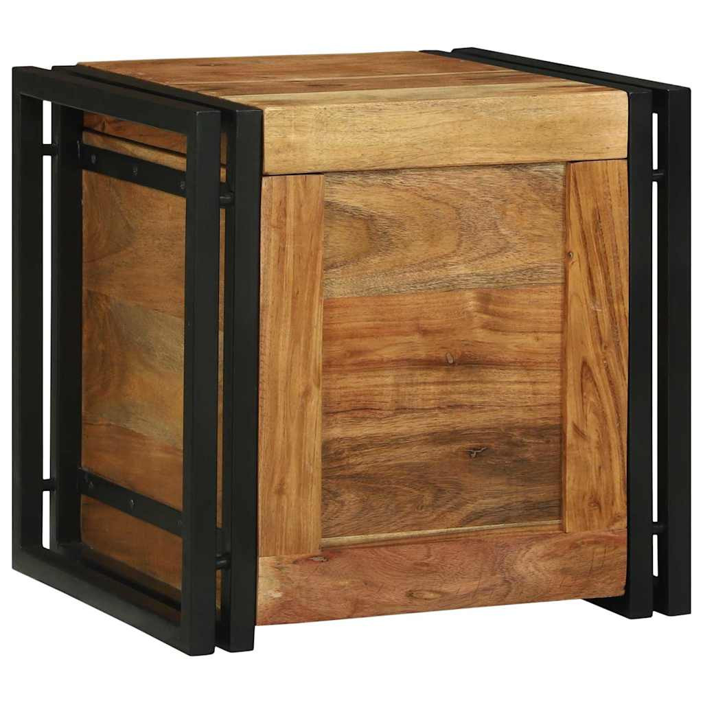 vidaXL Aufbewahrungsbox mit Speicher 40 x 40 x 40 cm Massivholz Akazie