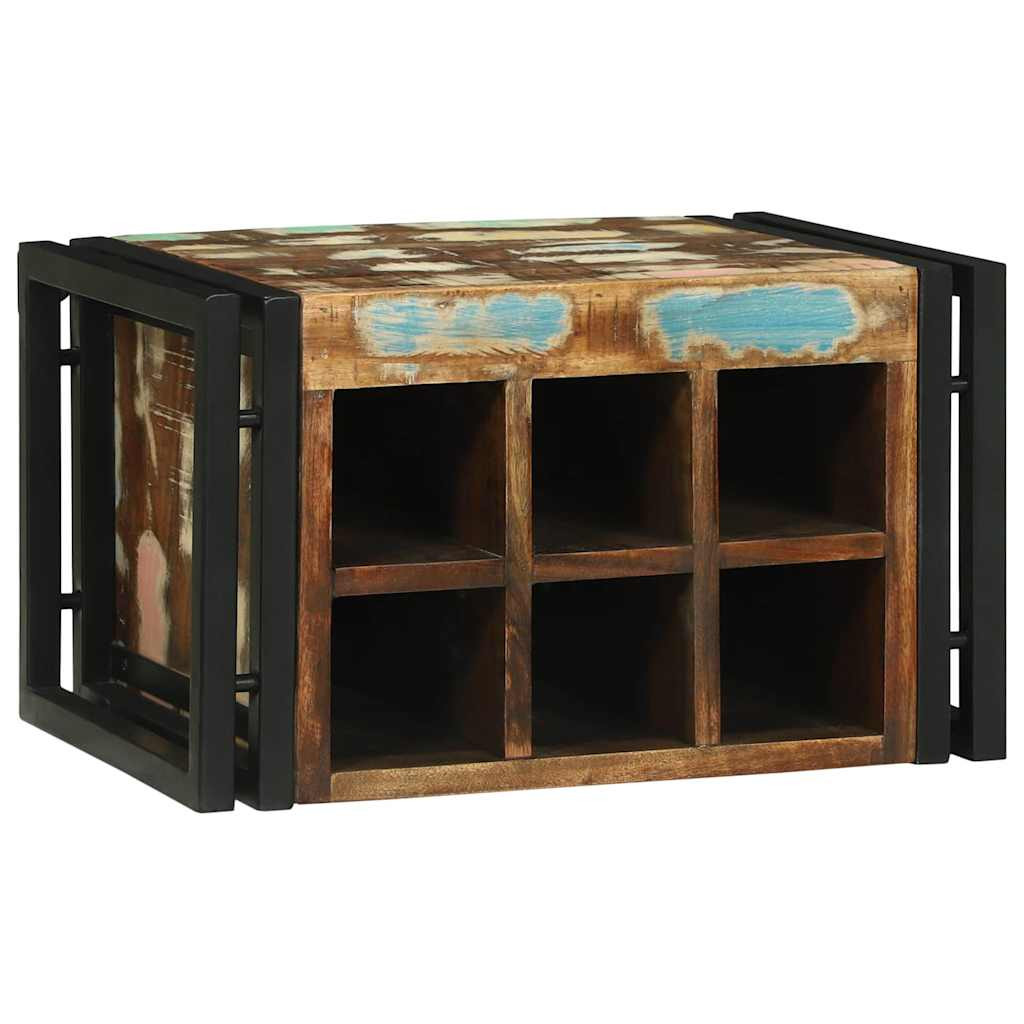 vidaXL Weinregal 2 pcs 46 x 35 x 27,5 cm Massives upgecyceltes Holz