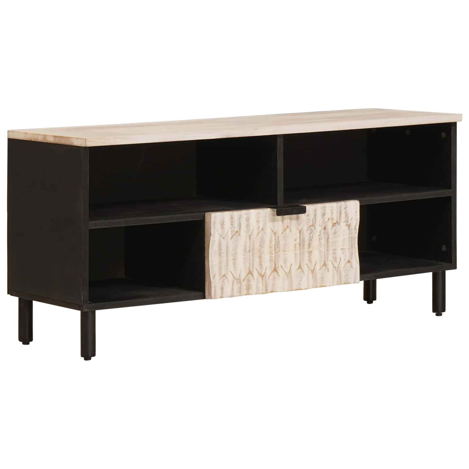 vidaXL TV-Schränk Weiße gewaschene Oberfläche 100 x 33 x 46 cm