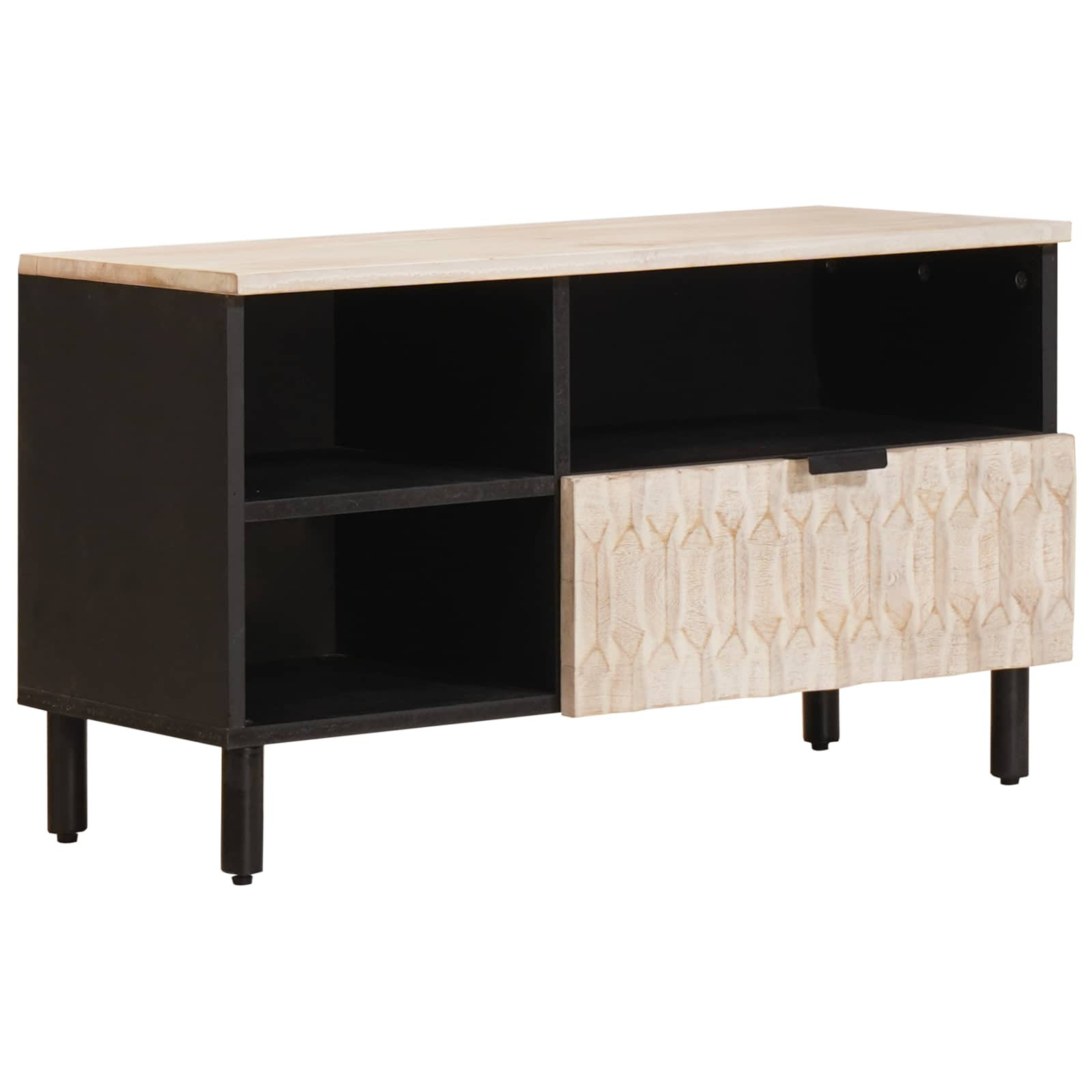 vidaXL TV-Schränk Weiße gewaschene Oberfläche 80 x 33 x 46 cm