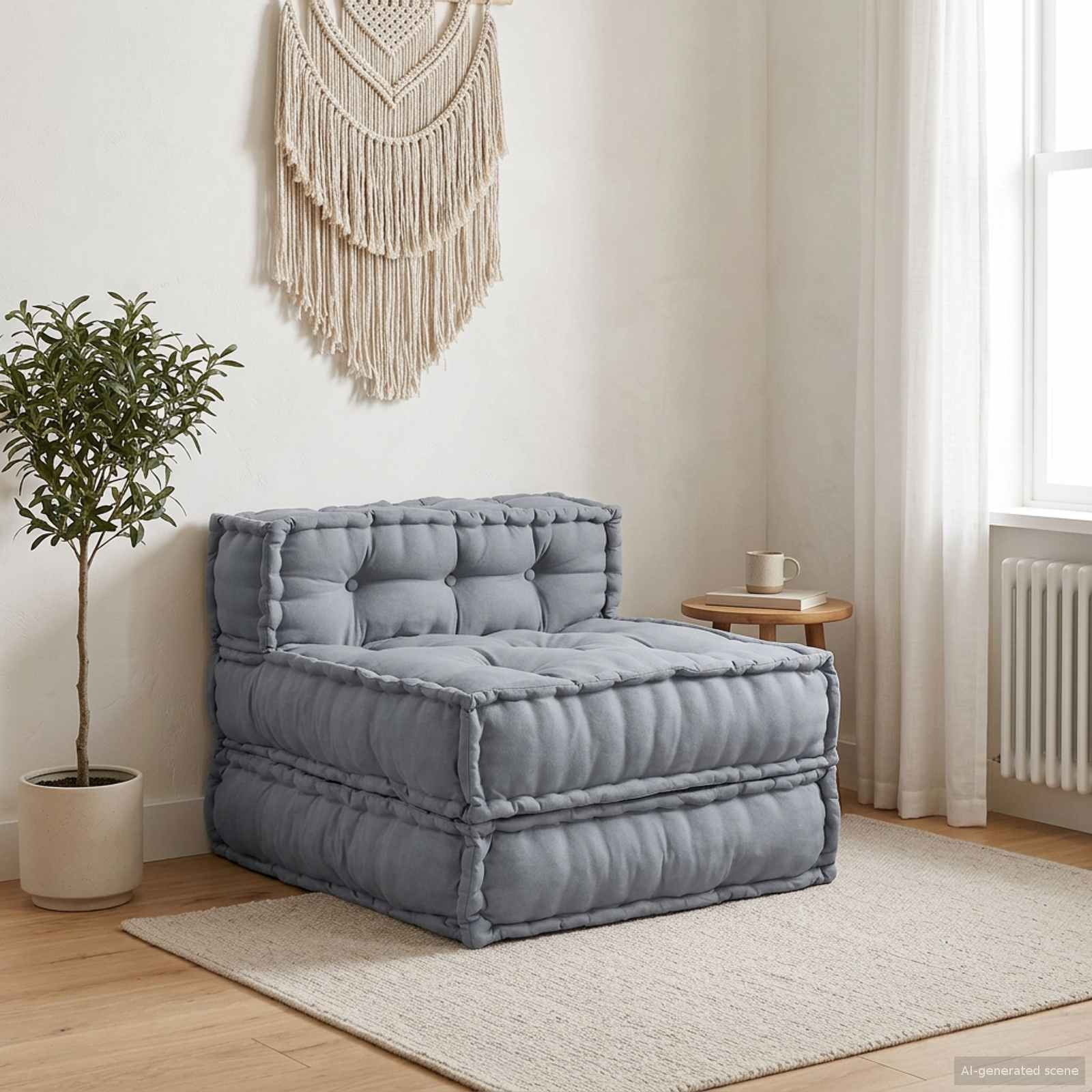 vidaXL Modulare Sofagarnitur Grau 70 x 70 x 56 cm Stoff