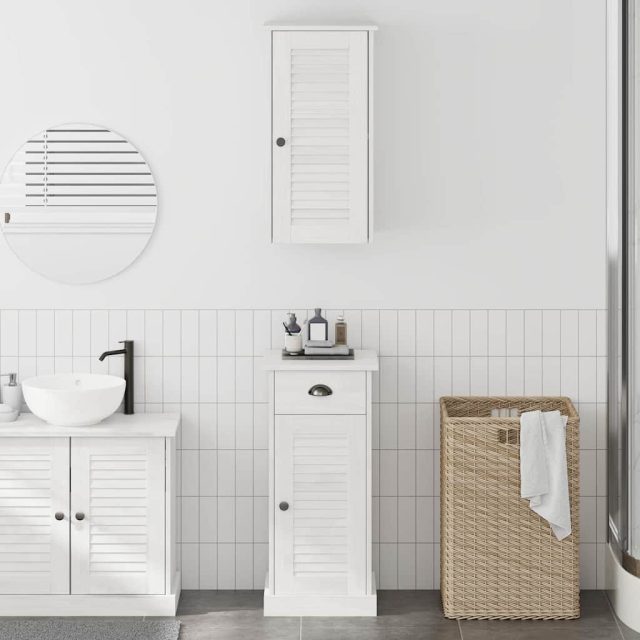 vidaXL Badezimmerschrank VIGO 2 pcs Weiß und Antikweiß 37 x 34 x 80 cm