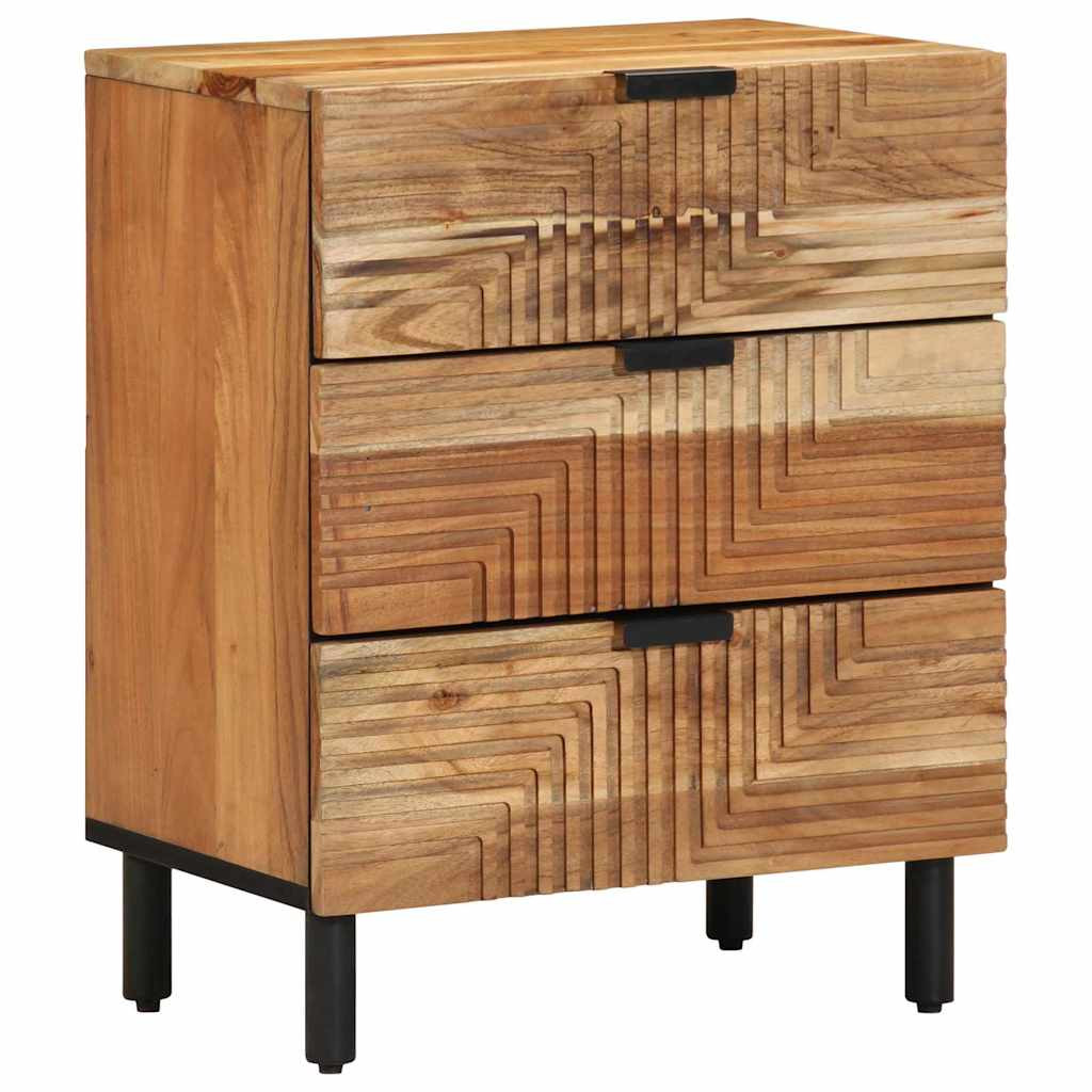 vidaXL Bettschrank Braun 50 x 33 x 62 cm Massivholz Akazie