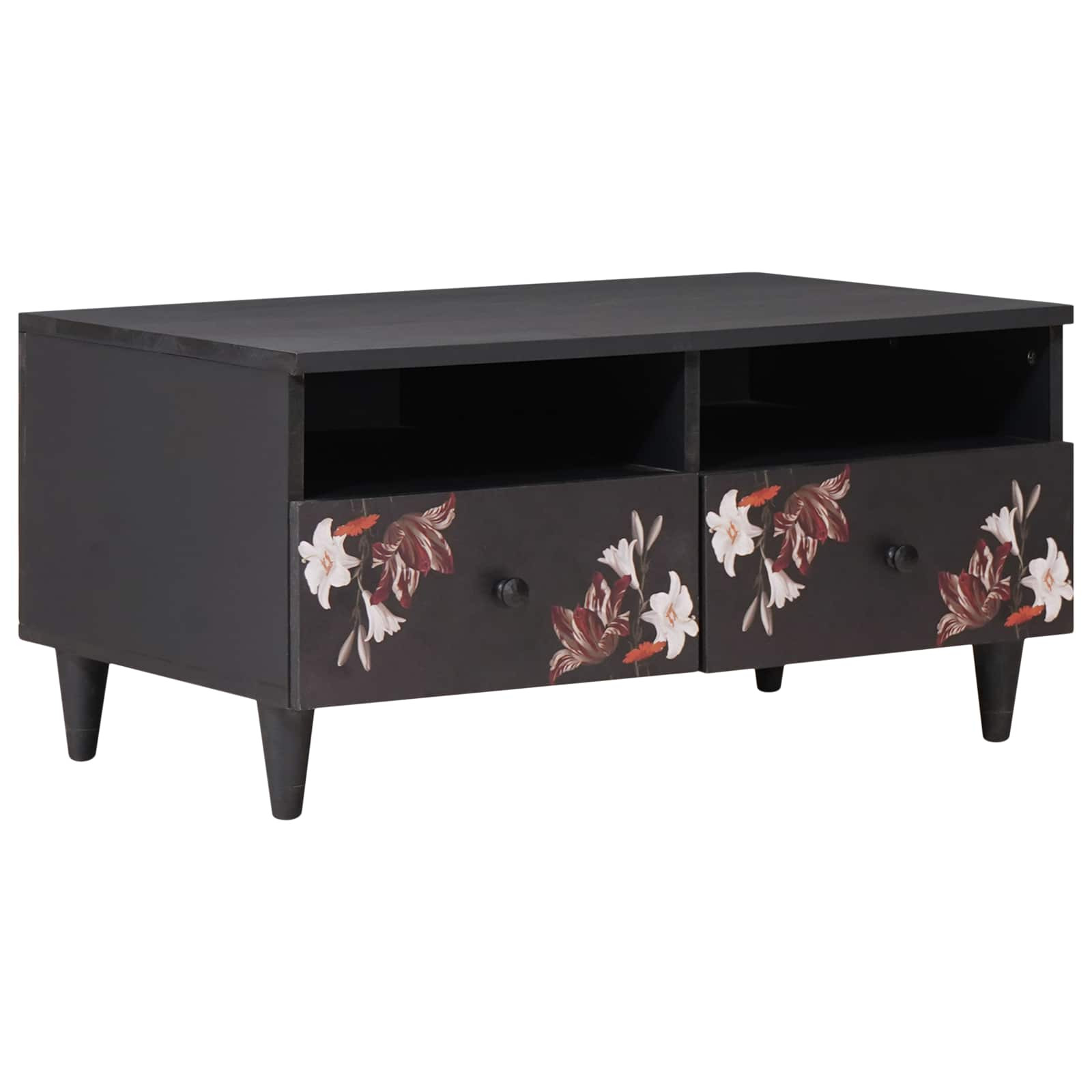 vidaXL Couchtisch Mehrfarbig 80 x 54 x 40 cm Massivholz Mango