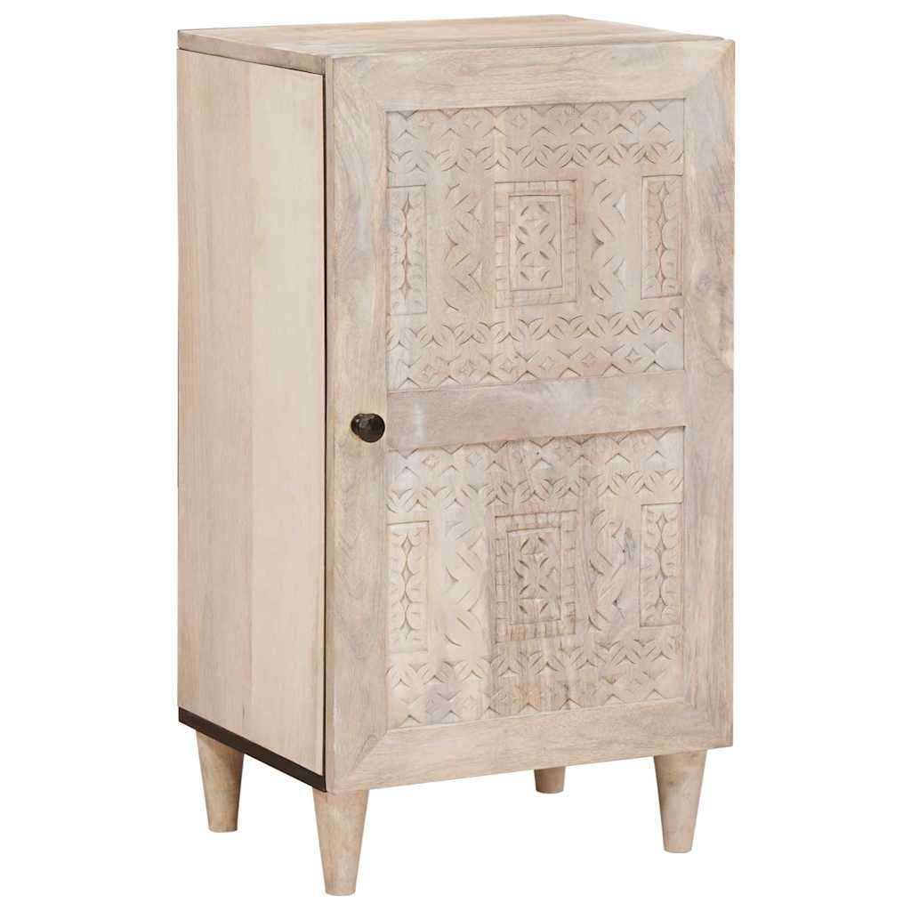 vidaXL Sideboard Bleached White 40 x 33 x 75 cm Massivholz Mango