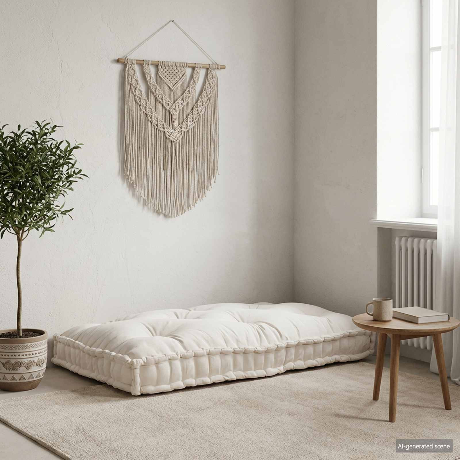 vidaXL Pallet Sofa Kissen Creme 120 x 80 x 12 cm Stoff