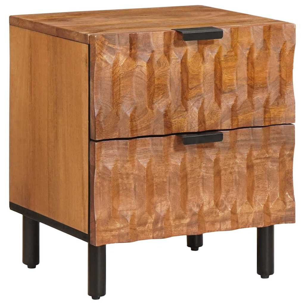 vidaXL Nachttisch Braun 40 x 33 x 46 cm Massivholz Mango