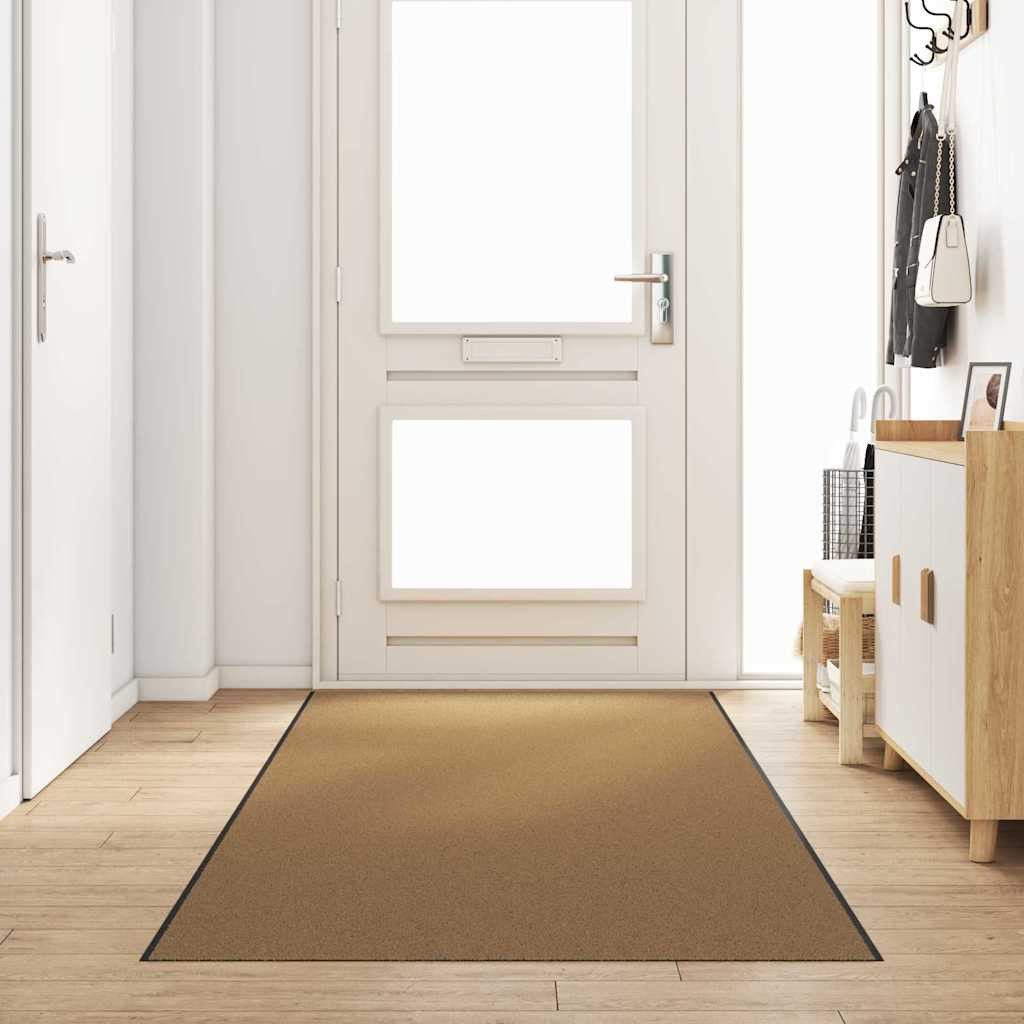 vidaXL Fußmatte Creme und Schwarz 120 x 400 cm Polyamid und PVC