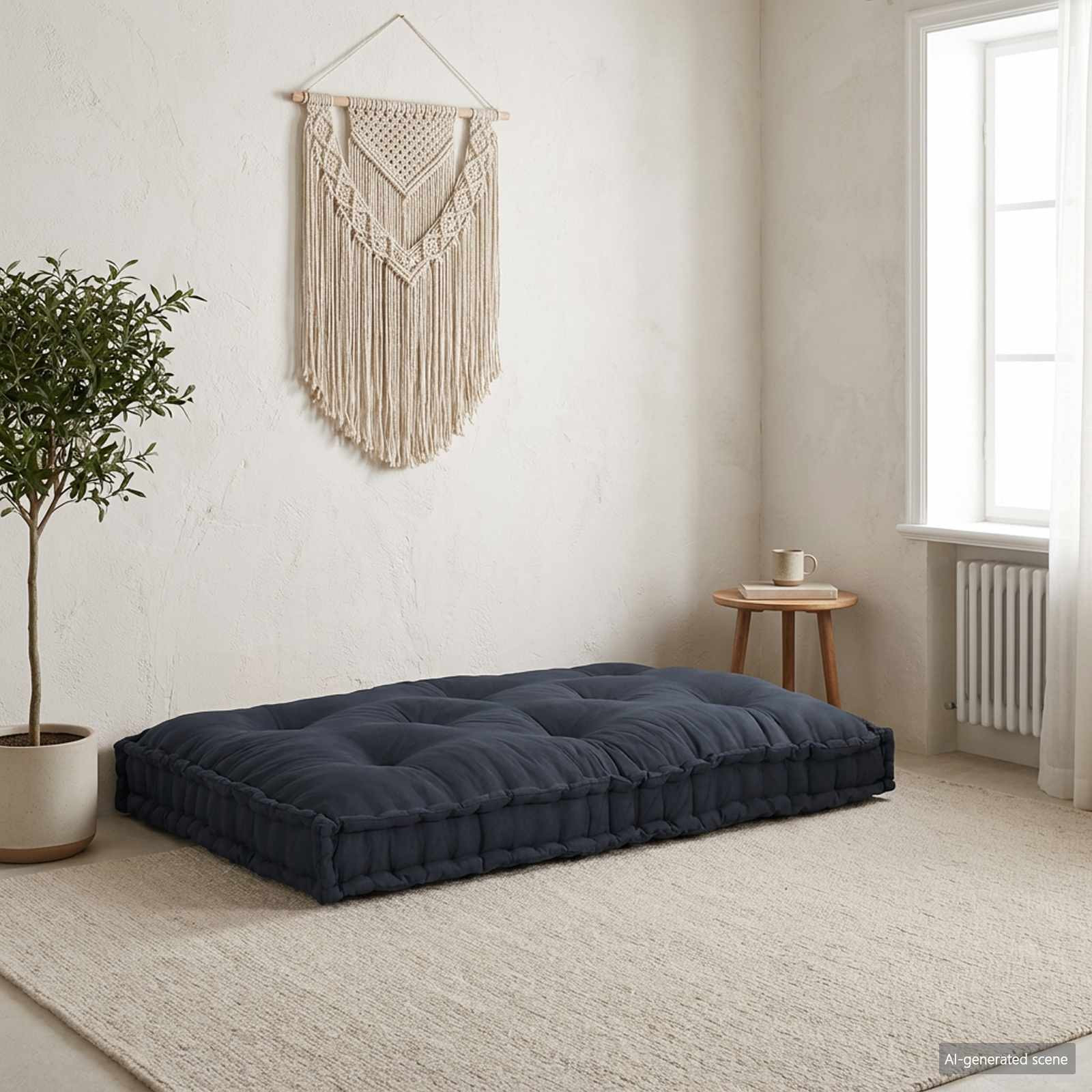 vidaXL Pallet Sofa Kissen Anthrazit 120 x 80 x 12 cm Stoff