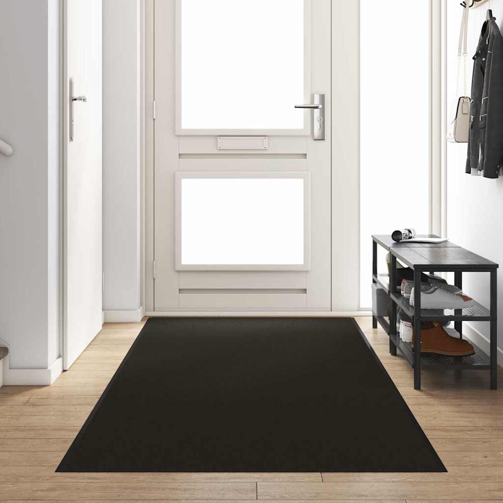 vidaXL Fußmatte Schwarz 120 x 350 cm 100% Polyamid