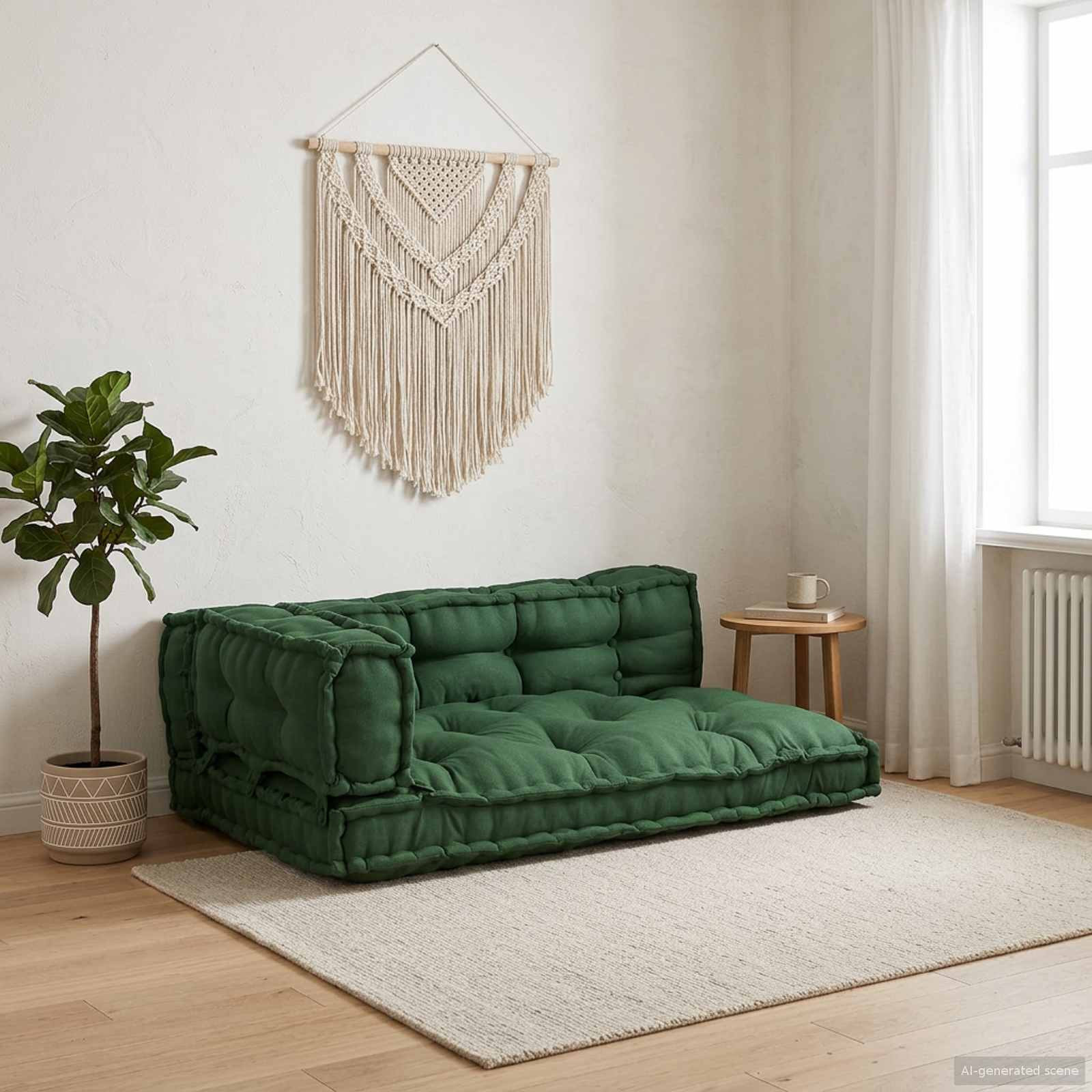 vidaXL Pallet Sofa Kissen 3 pcs Grün 120 x 80 x 38 cm Stoff