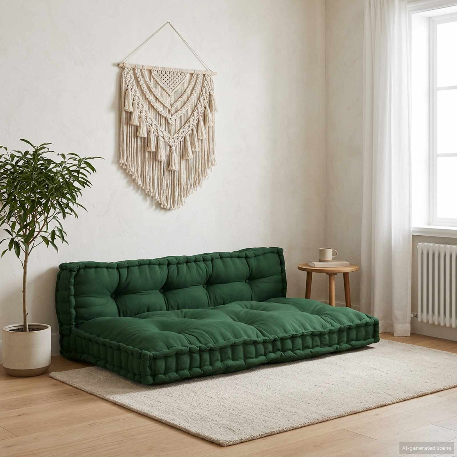 vidaXL Pallet Sofa Kissen 2 pcs Grün 120 x 80 x 38 cm Stoff