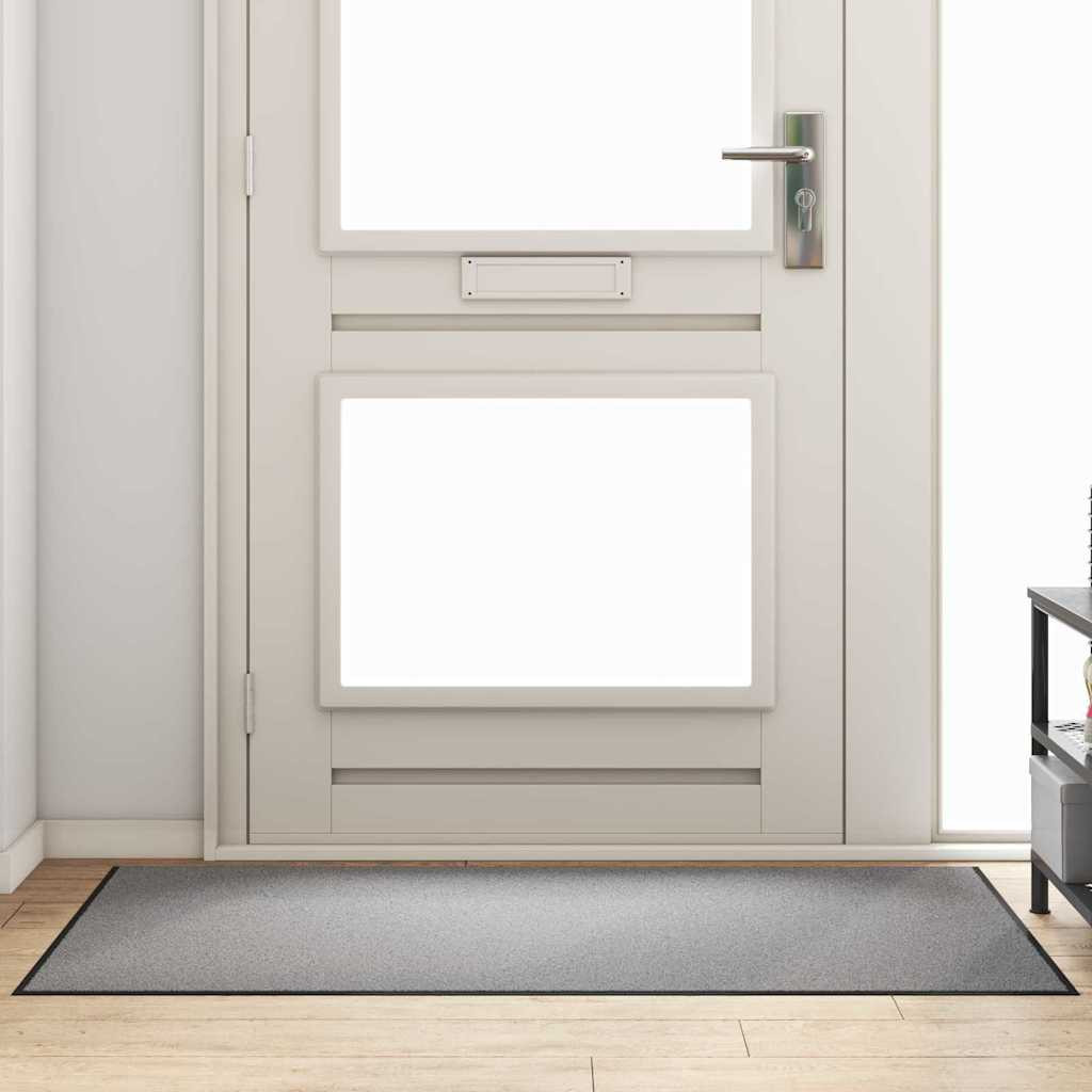 vidaXL Fußmatte Grau und Schwarz 90 x 150 cm 100% Polyamid